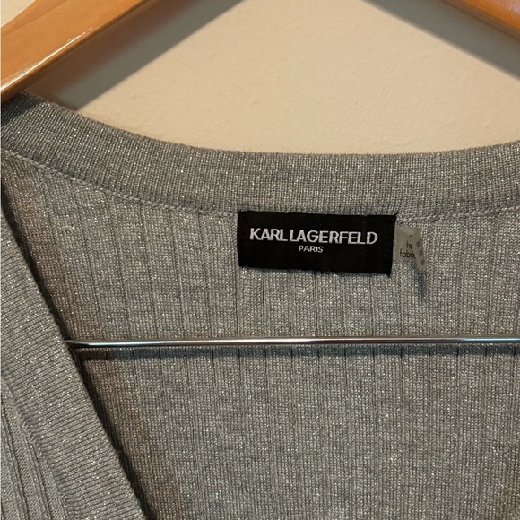 WINTER SALE - Karl Lagerfeld Longline Cardigan - Picture 4 of 7